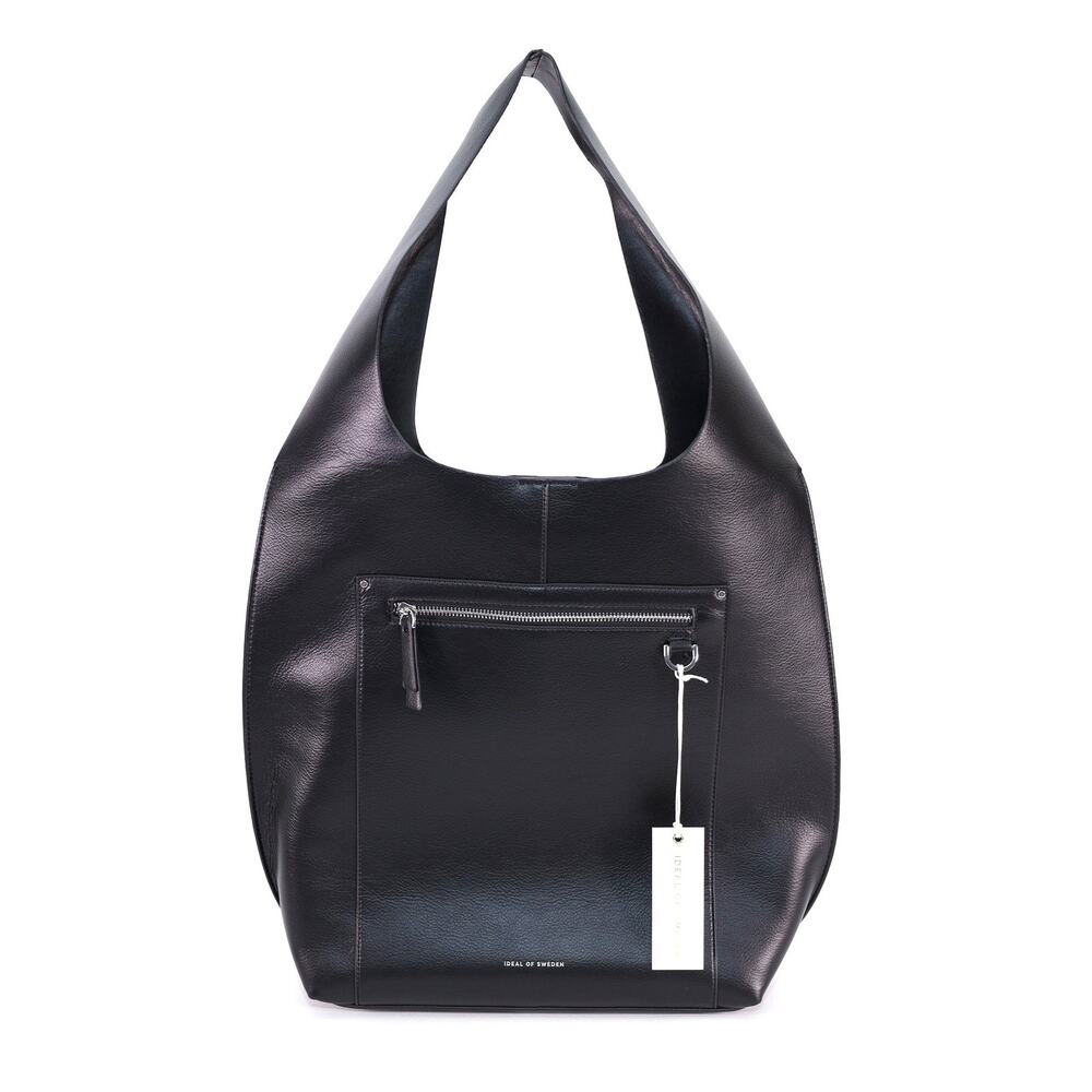 Ideal of Sweden Frankie Boho Minimalist Shoulder Bag - Black Vegan Leather - NWT
